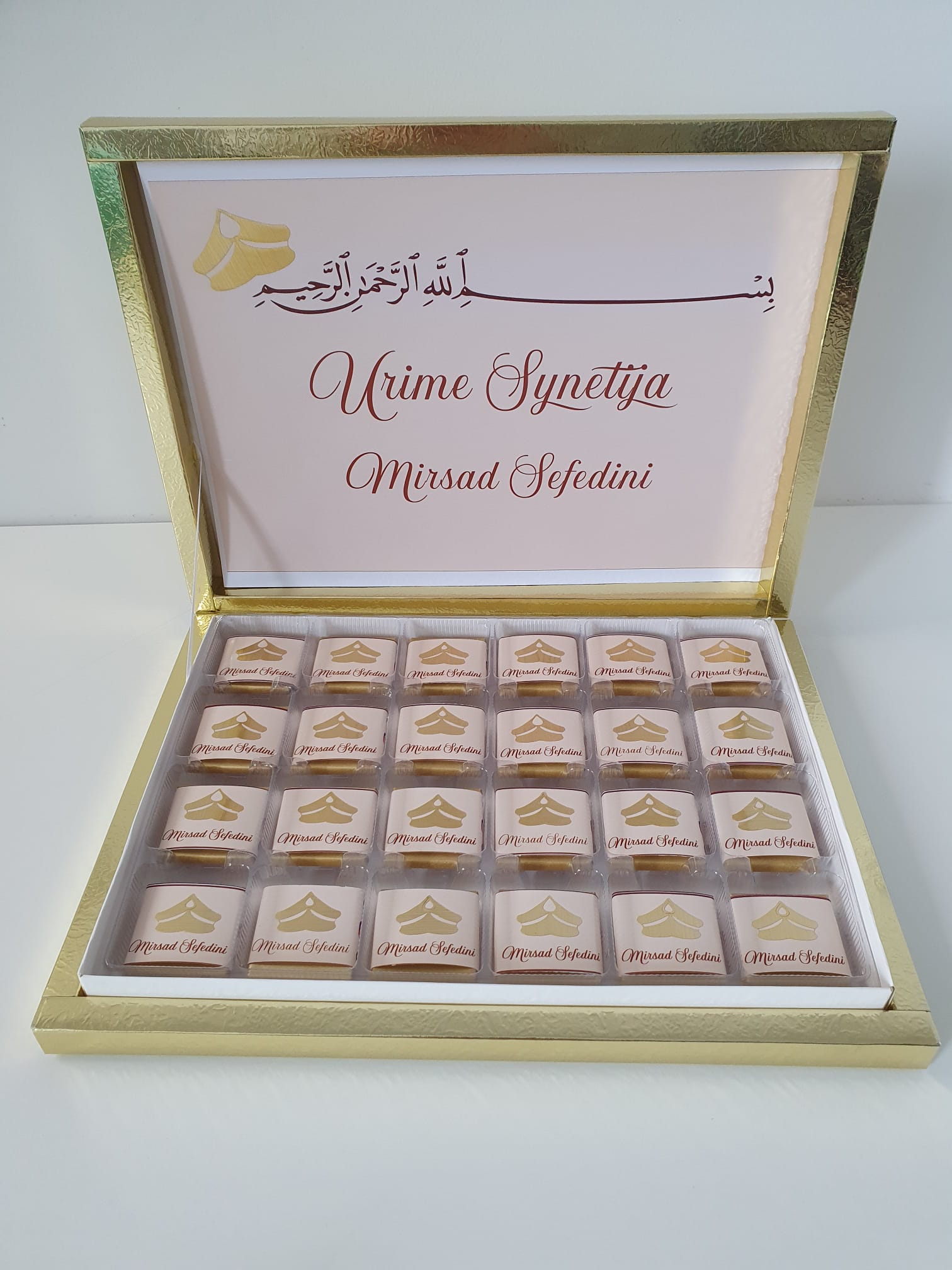 Personalisierte Schoko Box (Sünnet) | Gold