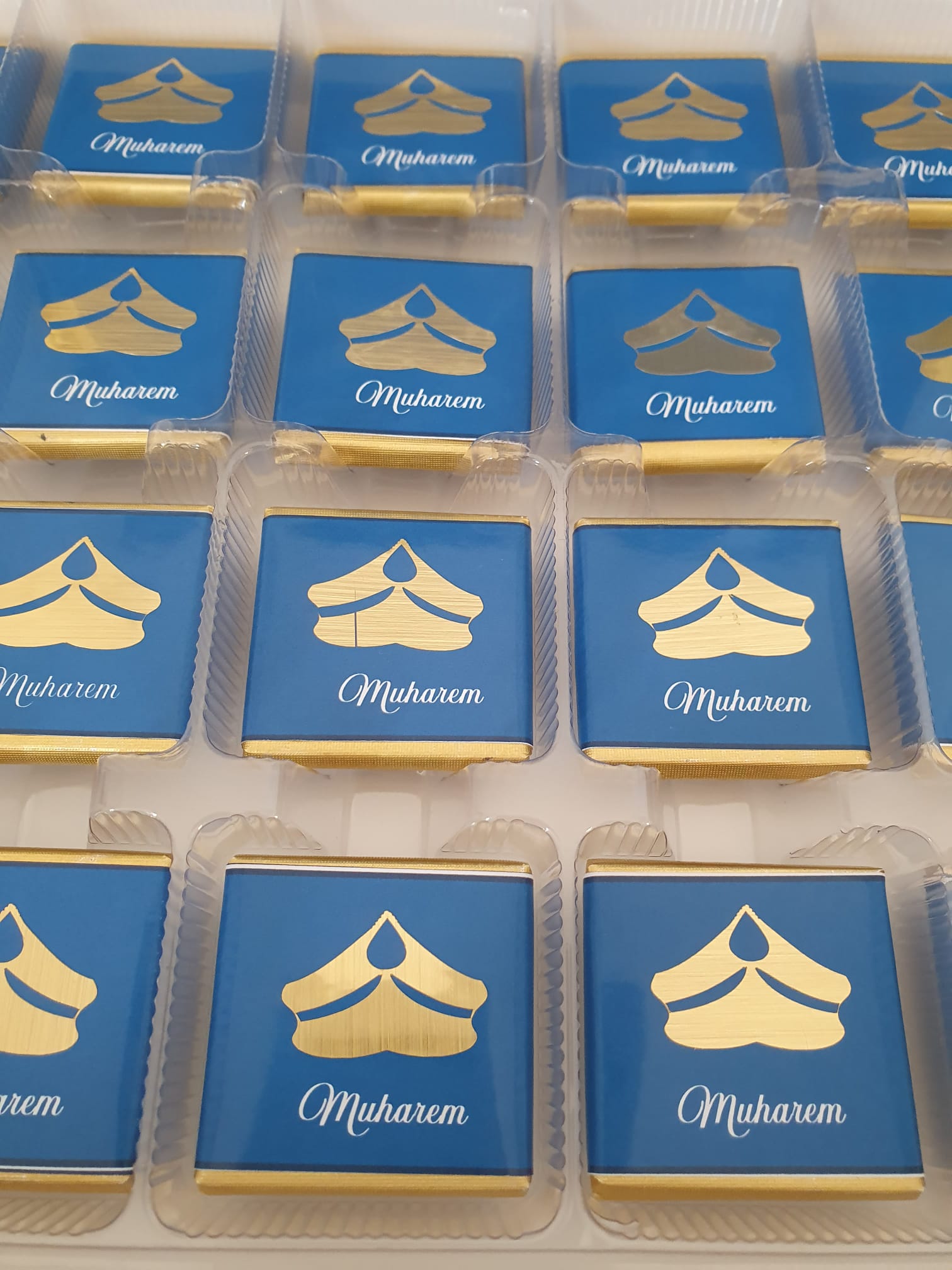 Personalisierte Schoko Box (Sünnet) | dunkelblau/Gold