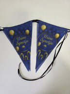 Wimpelgirlande  Dunkelblau/Gold 🎉