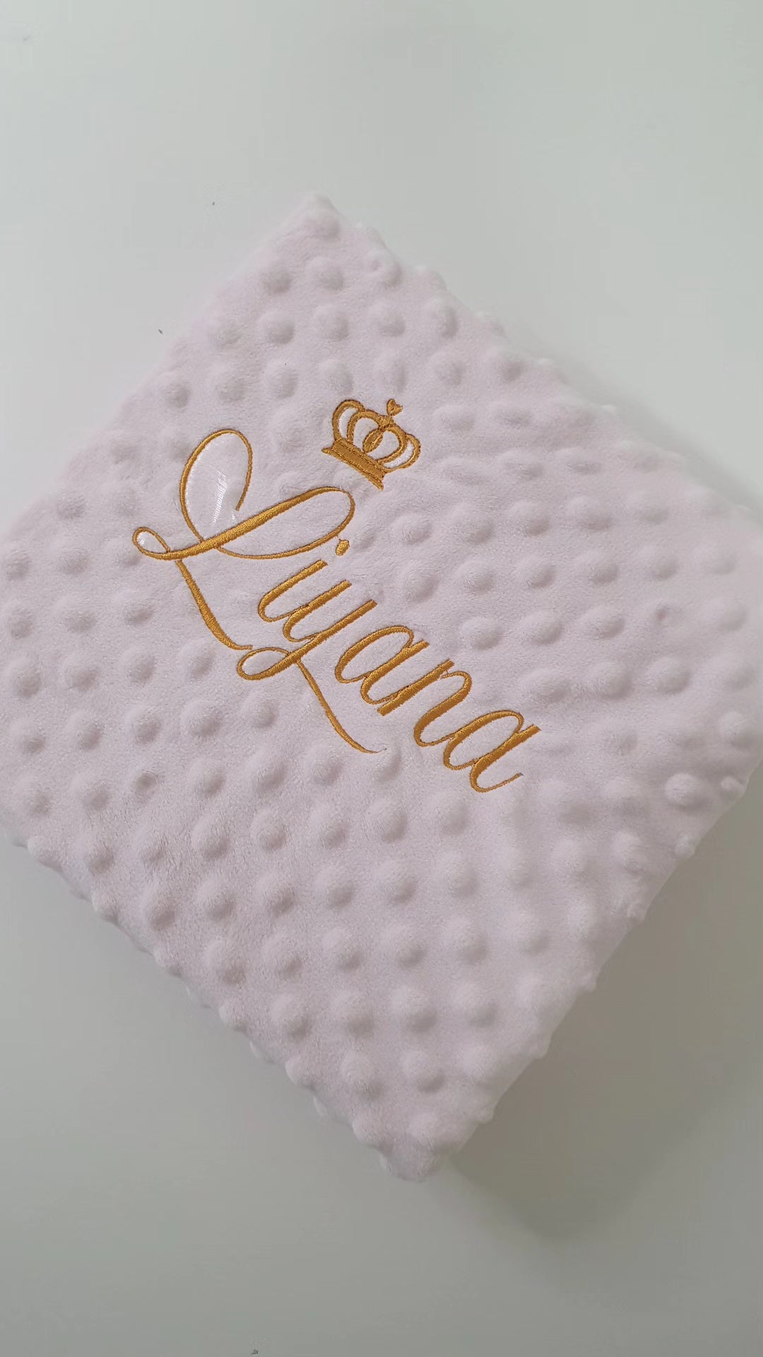 Personalisierte Babydecke Minky | Rosa