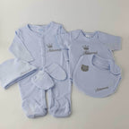 Personalisierte Strampler Set (5-Teilig) | Blau - Minas Baby Paradies