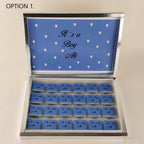 Personalisierte Schoko Box (Junge/boy) | Silber - Minas Baby Paradies