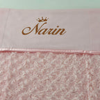 Personalisierte Babydecke Flauschig | Rosa - Minas Baby Paradies