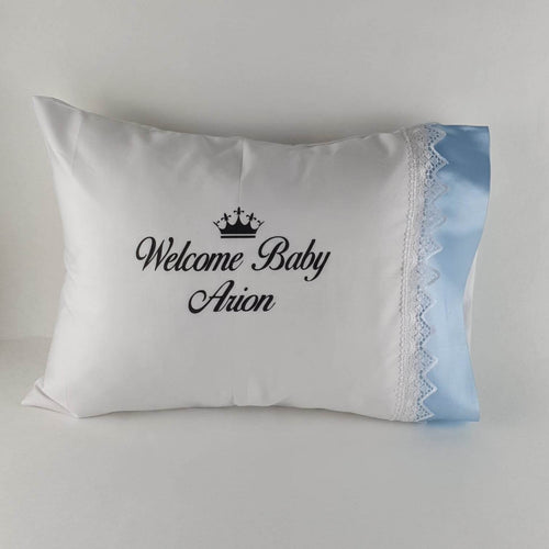 Personalisierte Baby Kissen | Blau - Minas Baby Paradies