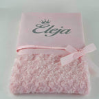 Personalisierte Babydecke Flauschig | Rosa - Minas Baby Paradies